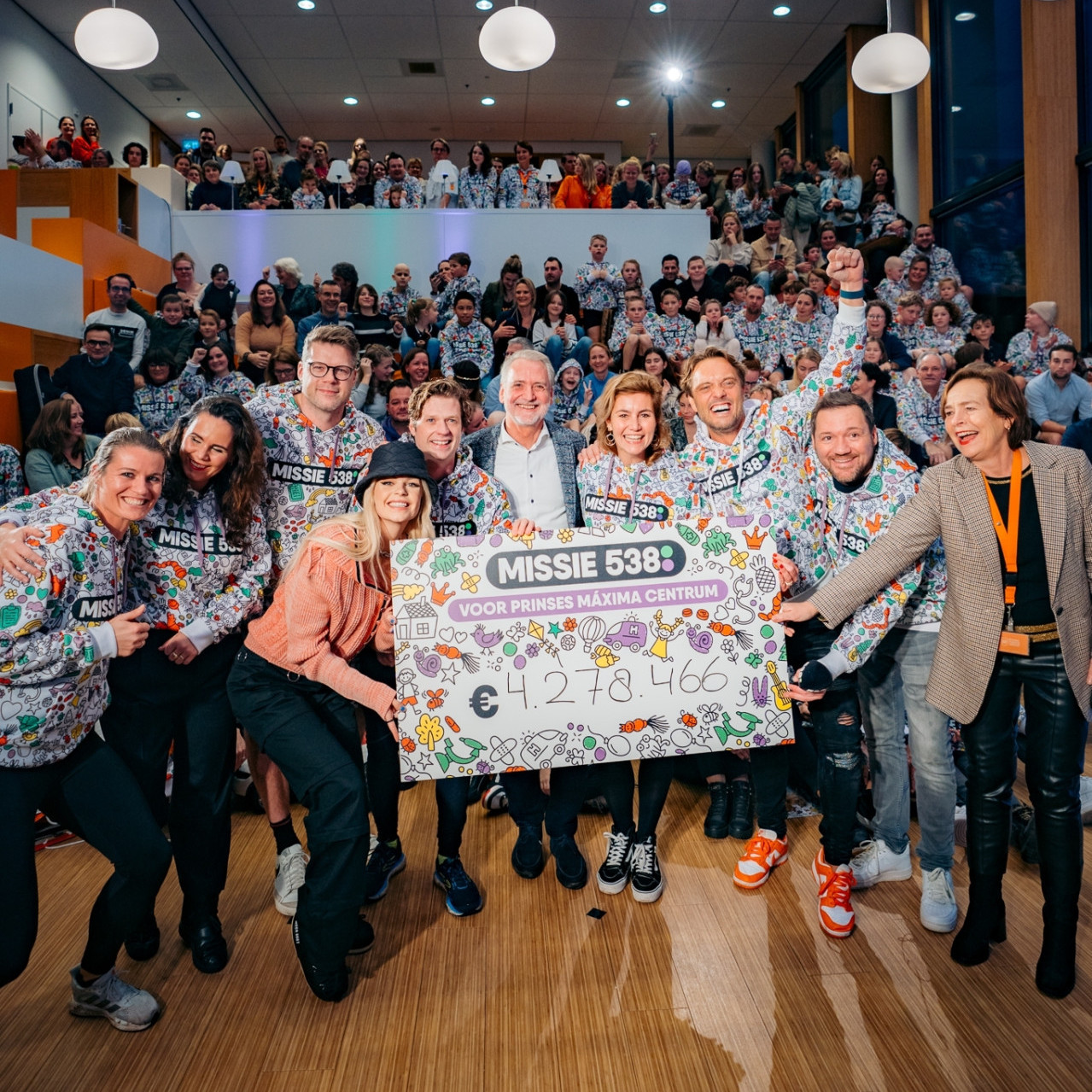 Missie 538 raises more than €4 million for clean rooms in the Princess Máxima Center