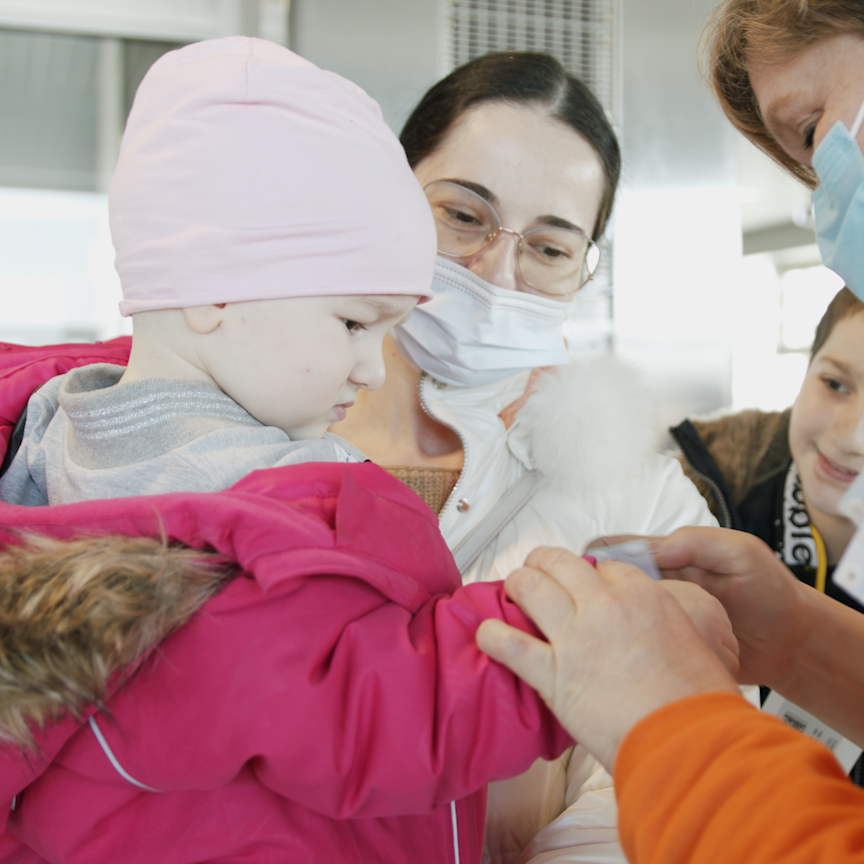 Welcome for Ukrainian children in the Princess Máxima Center