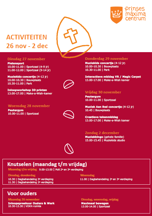Activiteiten 26-11 tm 2-12 Activiteiten 26-11 tm 2-12